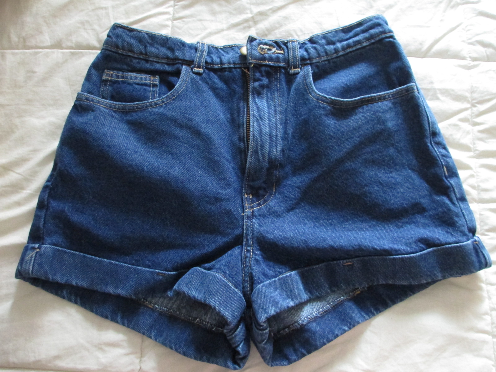 american apparel high waisted jean shorts