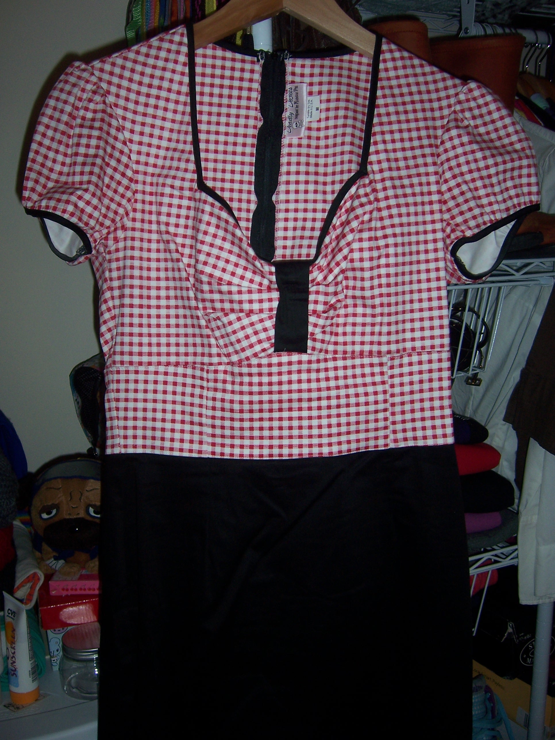 A great gingham top dress for a 28FF from PinUp Girl Clothing