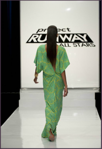Michael Costello Project Runway Green Dress