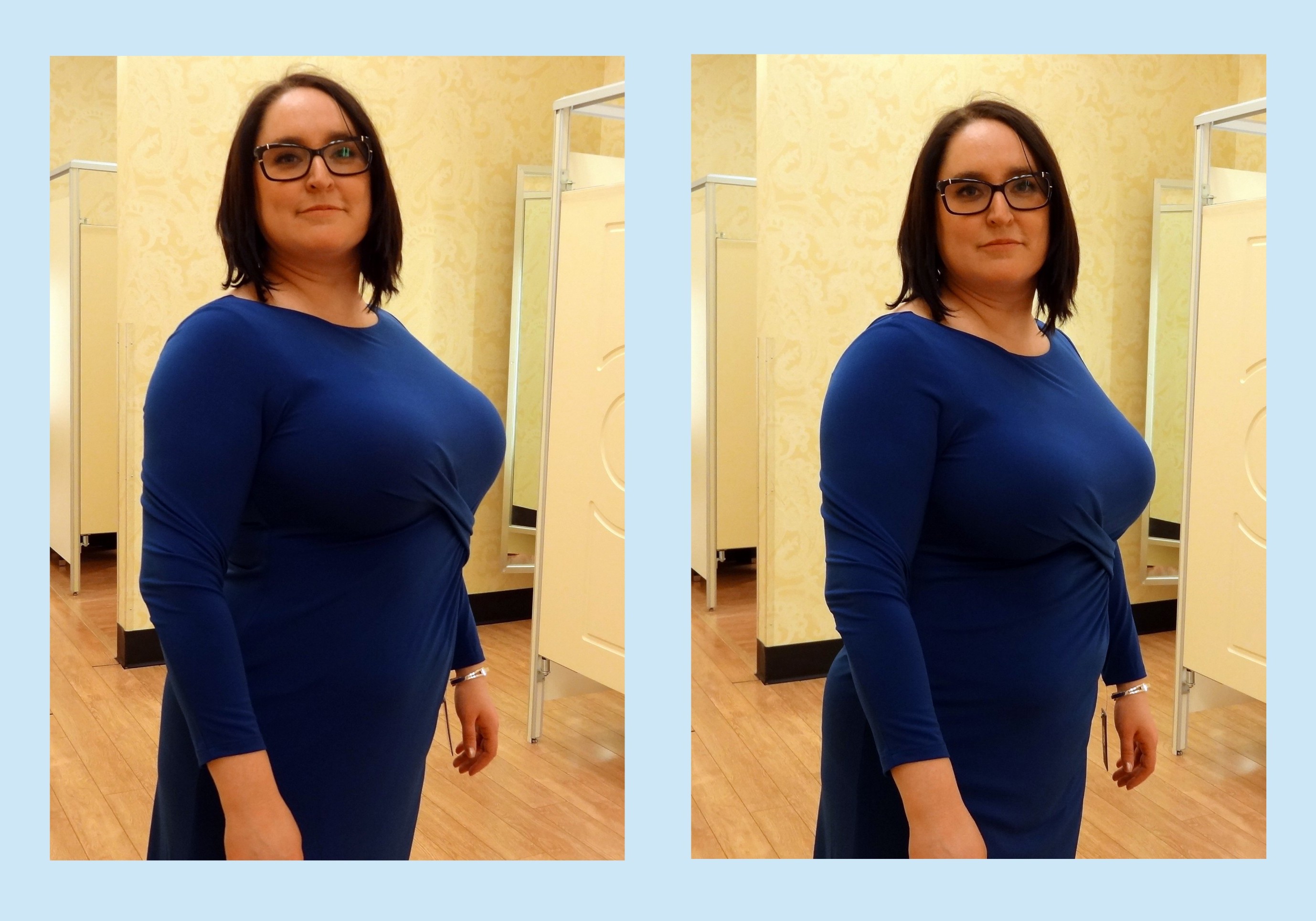 Free Photos - A Woman With An Attractive, Large Bust Size, Posing  Confidently In A Blue Dress Or Top. Her Full Breasts Are Prominent, And She  Appears To Be Proud Of Her