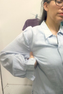 example of big bust armhole problem