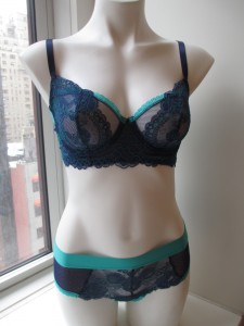 My top pick of the whole day: the “blue Danube and mint” Bloom bra, available in September.