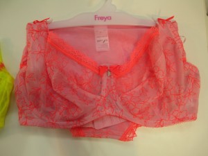 I like tone-on-tone in general, and this neon Boho bra is no exception. Sizes 32–38B, 30–38C, 28–38 D–HH.