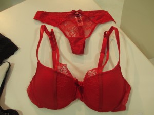 I was really intrigued by the “Blossom” collection. This “Sexy T-Shirt Bra” features lace trim toward the gore and double-straps.