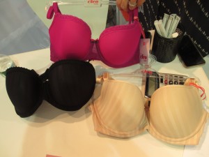 The new tee shirt bra Tilda (in pink), which is based on Maddie (in black), which is being replaced by the Lexi model (in tan), which will feature smoother fabric than Maddie.