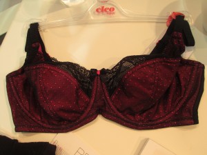 Another Hettie color! It looks red here, but it’s really more of a hot pink. I kind of wish they had chosen literally any other color. I love my blue Hettie [https://hourglassy.com/2016/01/off-the-rack-reviewing-cleo-by-panaches-hettie-bra/] something fierce, and really wanted more colors, but pink is just so…expected.