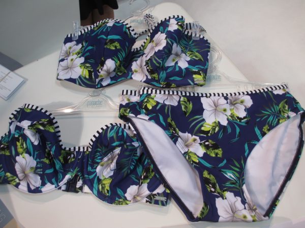 Panache is on a role with these tropical prints! Here’s Elle (up to J-cups), whose striped trim makes it look super modern.
