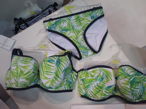 More amazing tropical prints made appearances in Cleo swim, such as the Avril collection (up to H-cups).