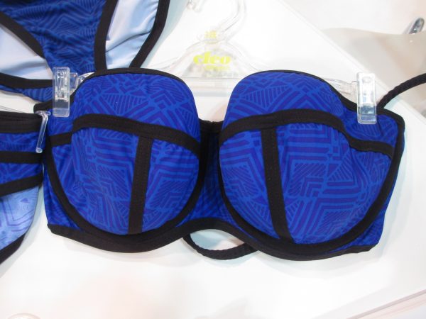 Another gorgeous blue print is the black-trimmed Gigi (up to G-cups).