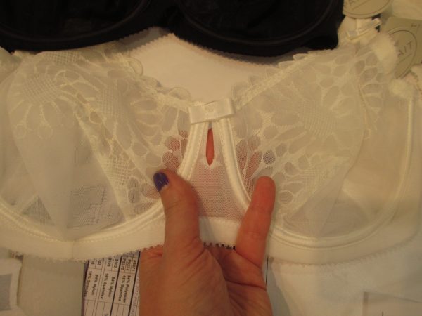 Another keyhole. I can’t resist! This is the Irene, which comes in sheer white or black lace.