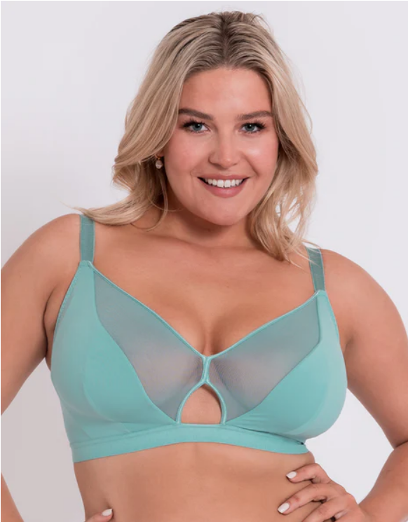 Curvy Kate Fuller Bust Get up & chill non wired bralette with mesh